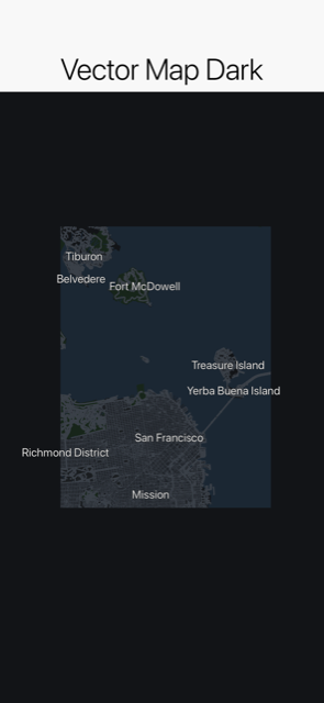 The same vector data rendered with the built-in dark style